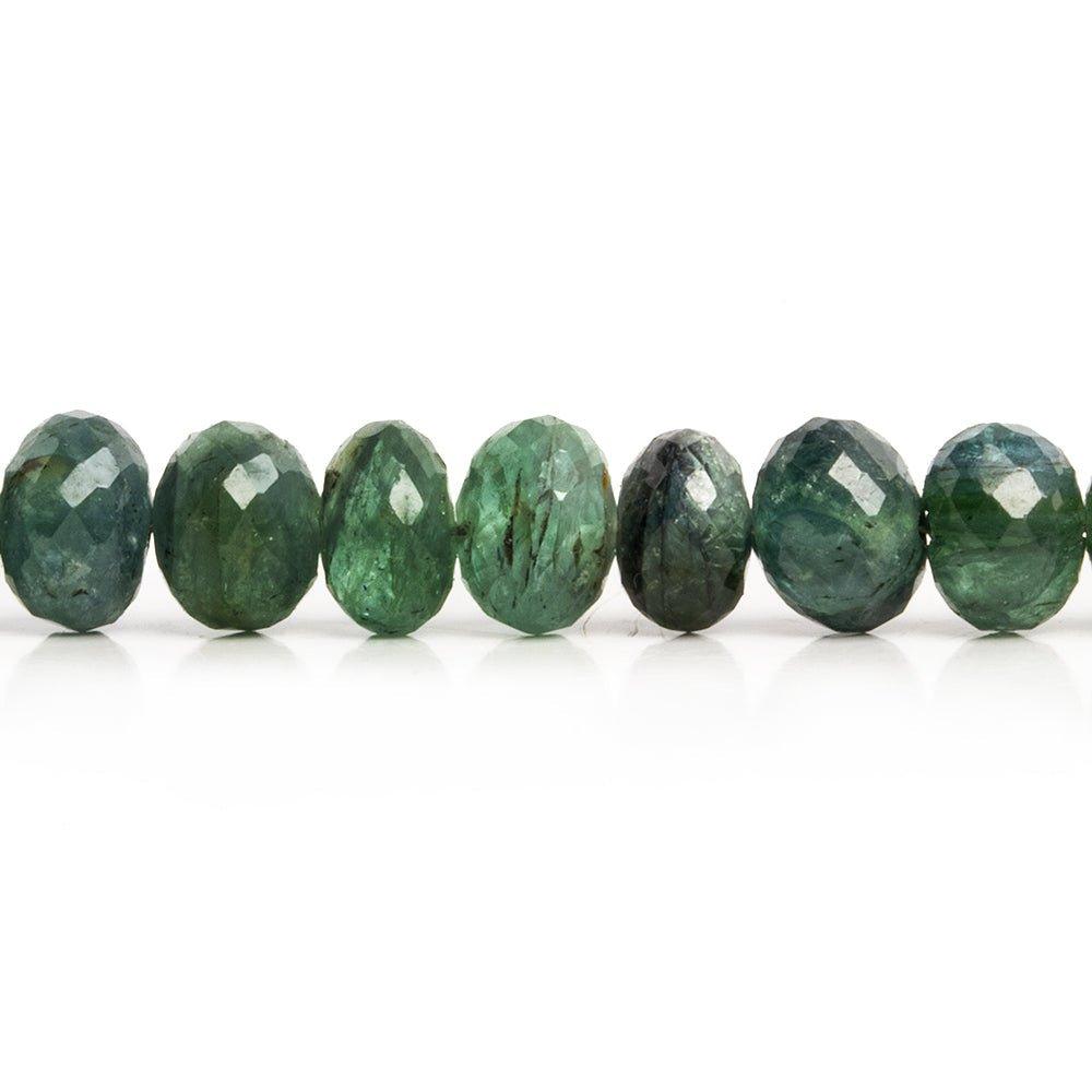 7-7.5mm Green Tourmaline Faceted Rondelle Beads 16 inch 80 pieces - The Bead Traders