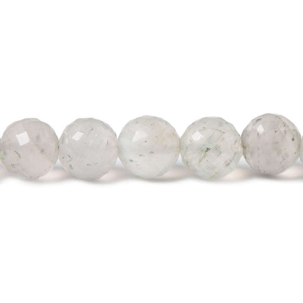 7-7.5mm Light Grey Moonstone faceted rounds 8 inch 22 Beads - The Bead Traders