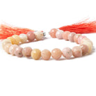 7-7.5mm Multi Pink Peruvian Opal faceted round beads 8 inch 27 pieces - The Bead Traders