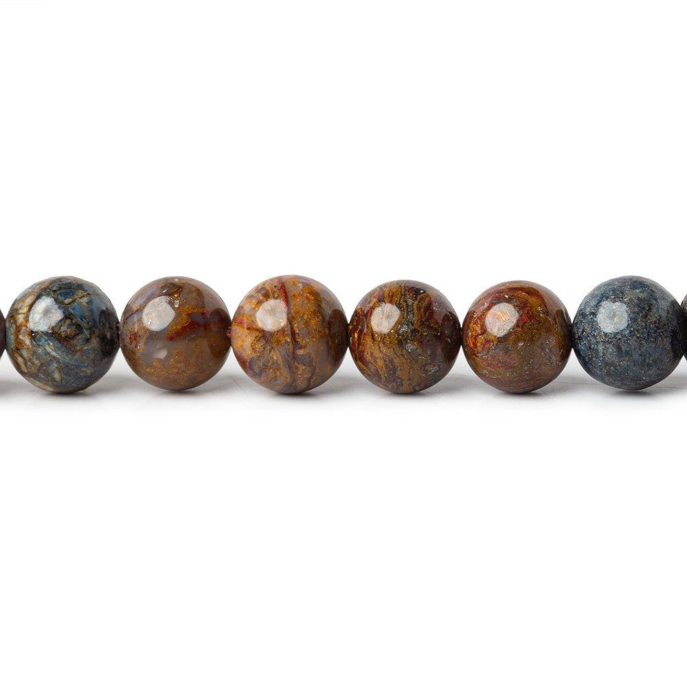 7-7.5mm Pietersite plain rounds 15.5 inch 54 beads - The Bead Traders