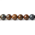 7-7.5mm Pietersite plain rounds 15.5 inch 54 beads - The Bead Traders