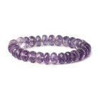 7-7.5mm Pink Amethyst faceted rondelles 6 inch 30 beads - The Bead Traders