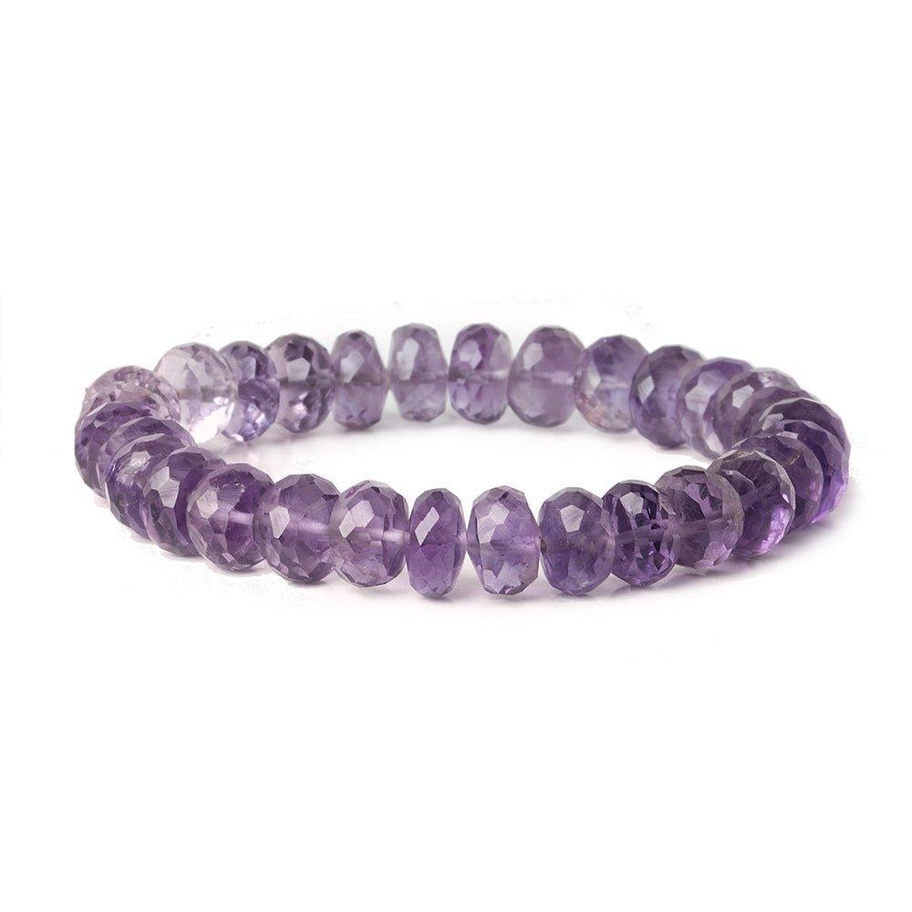 7-7.5mm Pink Amethyst faceted rondelles 6 inch 30 beads - The Bead Traders
