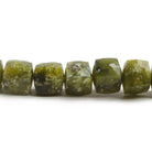7-7.5mm Serpentine Faceted Cube Beads 7.5 inch 29 pieces - The Bead Traders
