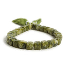 7-7.5mm Serpentine Faceted Cube Beads 7.5 inch 29 pieces - The Bead Traders