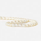 7-8 mm Cream Large Hole Oval Freshwater Pearls 16 inch 52 pieces - The Bead Traders