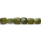 7-8.5mm Idocrase faceted cube beads 8 inch 26 pieces - The Bead Traders