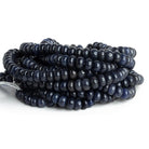 7-8mm Blue Aventurine Plain Rondelles 16 inch 80 beads - The Bead Traders