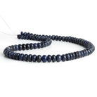 7-8mm Blue Aventurine Plain Rondelles 16 inch 80 beads - The Bead Traders