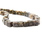 7-8mm Brecciated Jasper plain cube Beads 16.5 inches 48 pieces - The Bead Traders