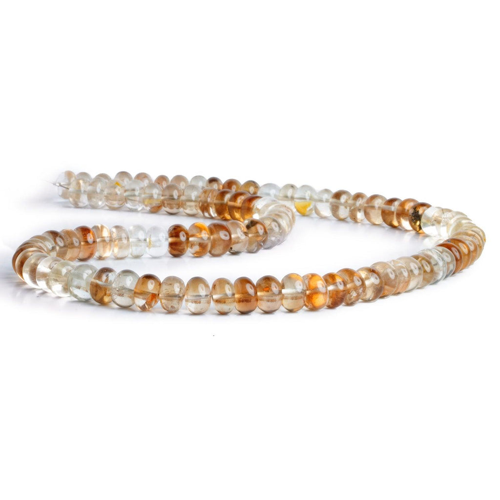 7-8mm Champagne Topaz Plain Rondelles 16 inch 75 beads - The Bead Traders