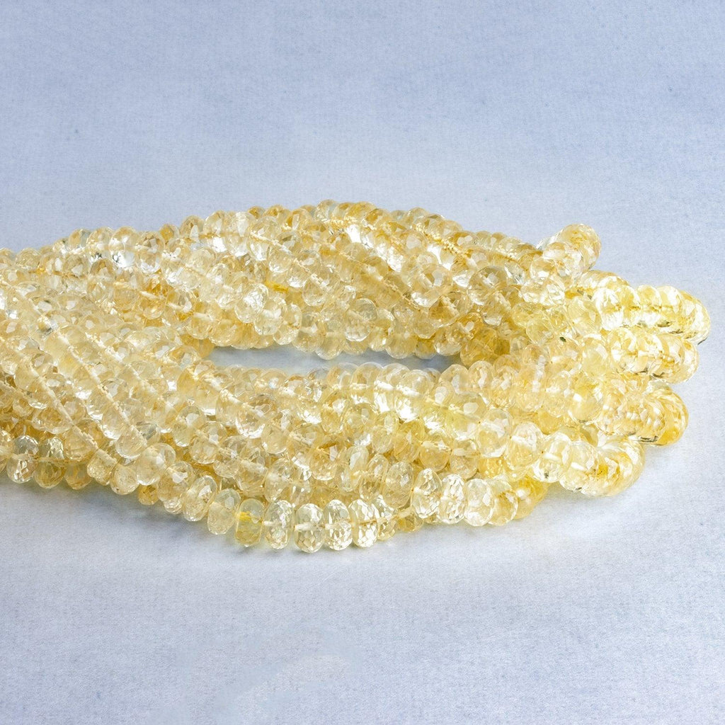 7-8mm Citrine Faceted Rondelles 14 inch 80 beads - The Bead Traders
