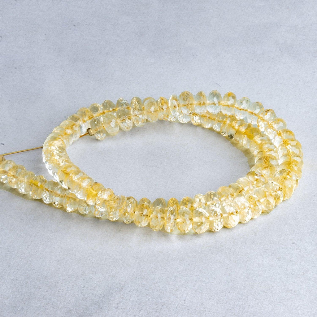 7-8mm Citrine Faceted Rondelles 14 inch 80 beads - The Bead Traders