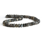 7-8mm Grey Moonstone Faceted Rondelles 13 inch 70 beads - The Bead Traders