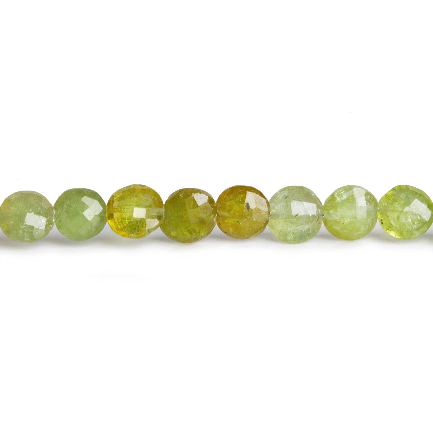 7-8mm Grossular Garnet Faceted Coins 8.5 inch 29 beads - The Bead Traders