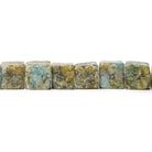 7-8mm Jasper Plain Cube Beads 49 pieces - The Bead Traders