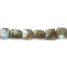 7-8mm Labradorite faceted cubes 8 inch 25 beads - The Bead Traders