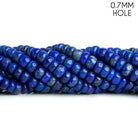 7-8mm Lapis Lazuli Plain Rondelles 16 inch 85 beads - The Bead Traders