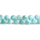 7-8mm Larimar Plain Hearts 7.5 inch 40 beads - The Bead Traders