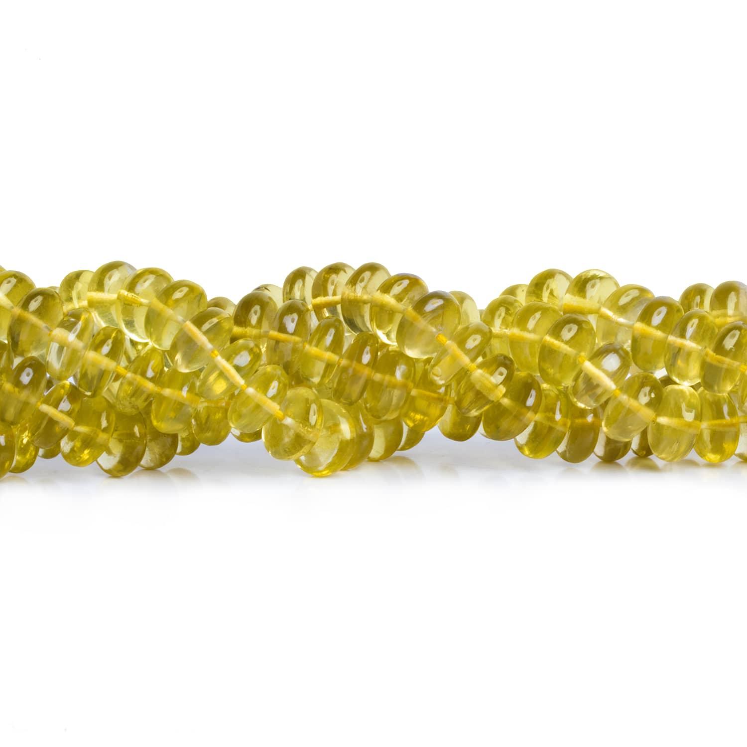 7-8mm Lemon Quartz Saucer Rondelles 20 inch 125 beads - The Bead Traders