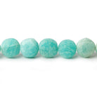 7-8mm Matte Amazonite plain coins 7.5 inch 24 beads A - The Bead Traders