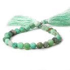 7-8mm Matte Chrysoprase & Matrix plain coins 7.5 inch 24 beads A - The Bead Traders