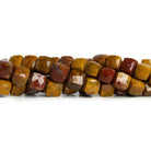 7-8mm Moukaite Jasper Faceted Cube Beads 7.5 inch 27 pieces - The Bead Traders
