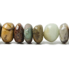 7-8mm Multi Gemstone Plain Rondelle Beads 103 pieces - The Bead Traders