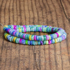 7-8mm Multicolor Opal Plain Heishis 16 inch 110 beads - The Bead Traders