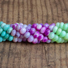 7-8mm Multicolor Opal Plain Rondelles 16 inch 75 beads - The Bead Traders