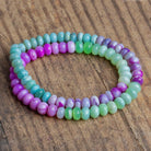 7-8mm Multicolor Opal Plain Rondelles 16 inch 75 beads - The Bead Traders