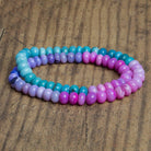 7-8mm Multicolor Opal Plain Rondelles 16 inch 75 beads - The Bead Traders