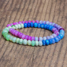 7-8mm Multicolor Opal Plain Rondelles 16 inch 80 beads - The Bead Traders