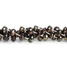 7-8mm Mystic Black Spinel Faceted Rondelles 7.5 inch 20 beads - The Bead Traders