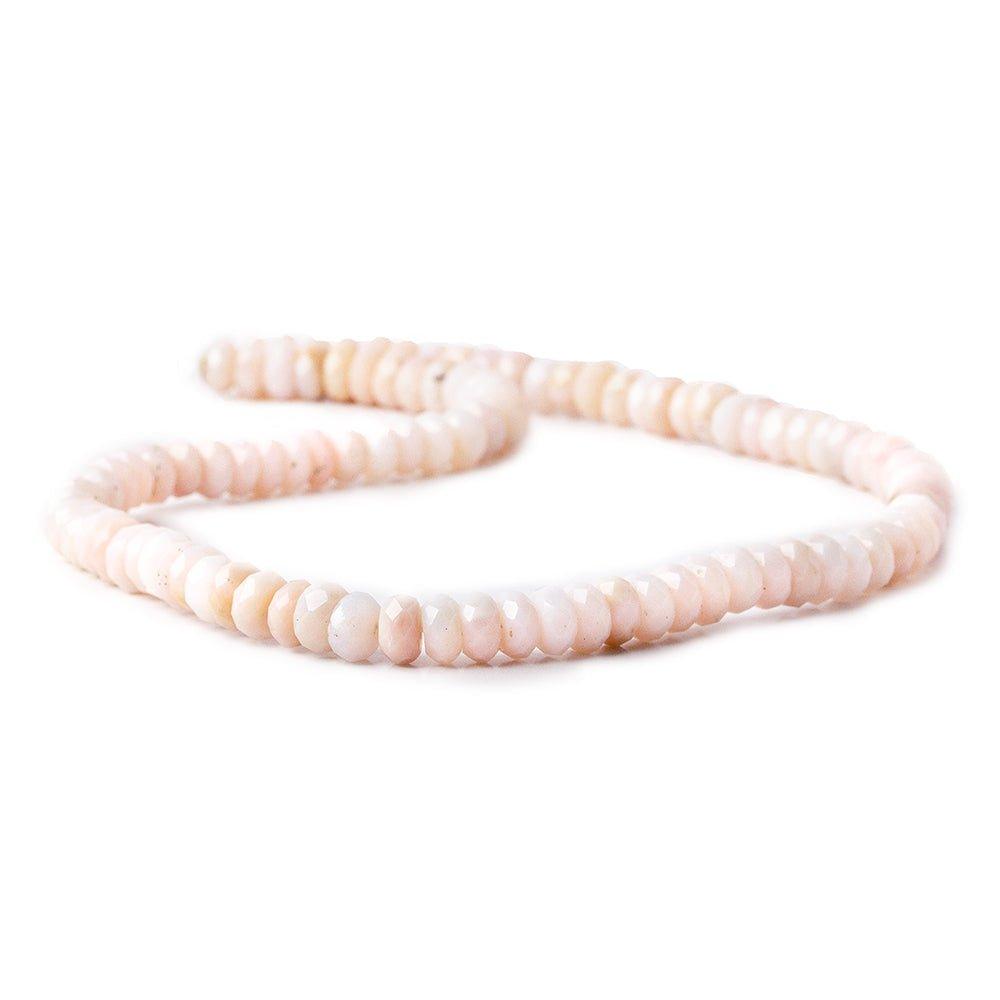 7-8mm Pink Peruvian Opal Faceted Rondelle Beads, 16 inch - The Bead Traders