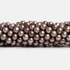 7-8mm Plum Large Hole Off Round Pearls 15 inch 60 pieces - The Bead Traders