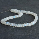 7-8mm Rainbow Moonstone Faceted Rondelles 14 inch 80 beads - The Bead Traders