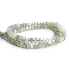 7-8mm Sage Ceylon Moonstone Faceted Rondelles 16 inch 105 beads - The Bead Traders