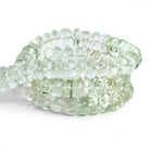 7-8mm Shaded Prasioilte Plain Rondelles 15 inch 90 beads - The Bead Traders