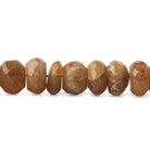 7-8mm Sunstone faceted rondelle Beads 8 inches 40 pieces - The Bead Traders