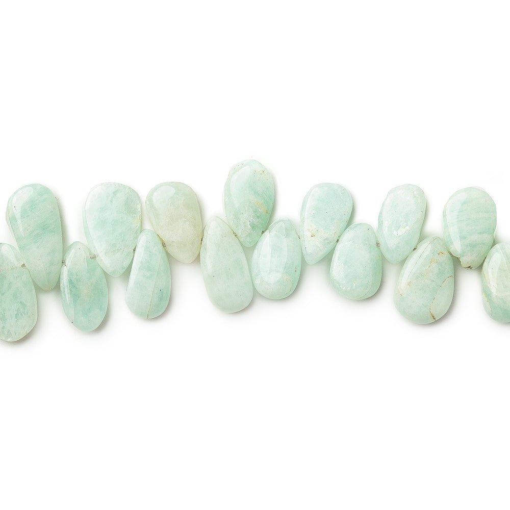 7-9mm Amazonite plain pear Beads 8 inch 52 pieces - The Bead Traders
