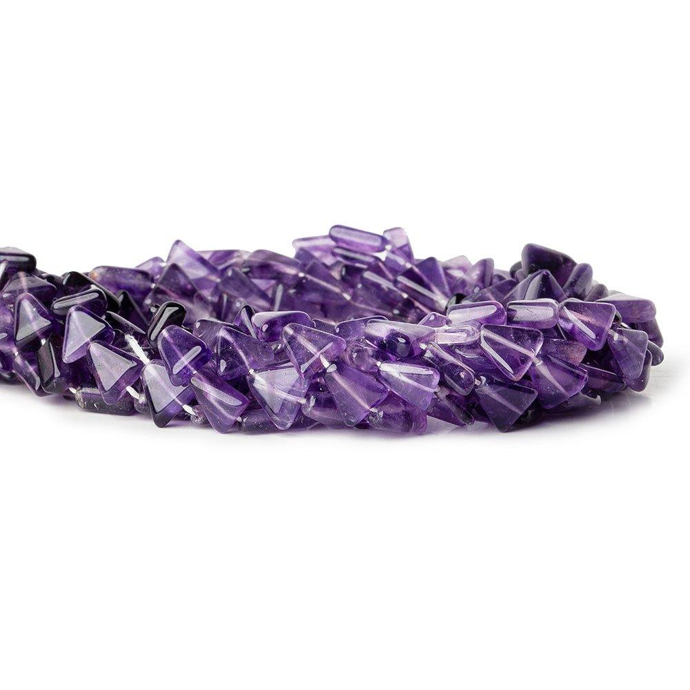 7-9mm Cape Amethyst Plain Triangle Beads, 14 inch - The Bead Traders