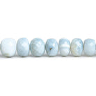 7-9mm Denim Blue Opal Faceted Rondelle Beads 18 inch 105 pieces - The Bead Traders