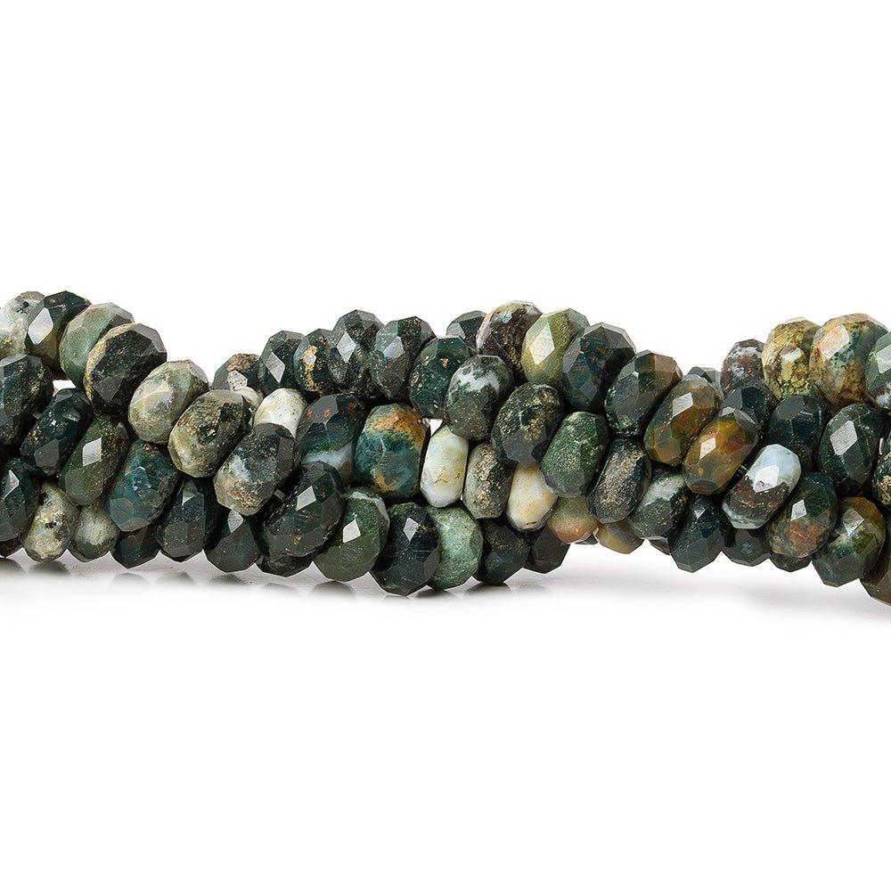 7-9mm Multi color Jasper Faceted Rondelle Beads 16 inches 89 pieces - The Bead Traders