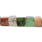 7-9mm Multi Gemstone Plain Cube Beads 50 pieces - The Bead Traders
