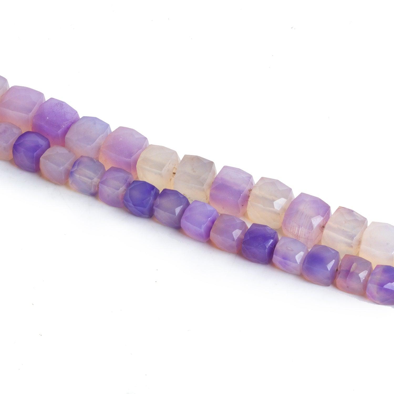 7-9mm Purple Chalcedony Cubes - Lot of 2 - The Bead Traders
