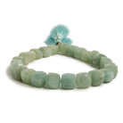 7.5-8mm Aquamarine Faceted Cube Beads 8 inch 24 pieces - The Bead Traders