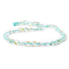 7.5-8mm Aquamarine Plain Oval Beads 13.5 inch 40 pieces - The Bead Traders