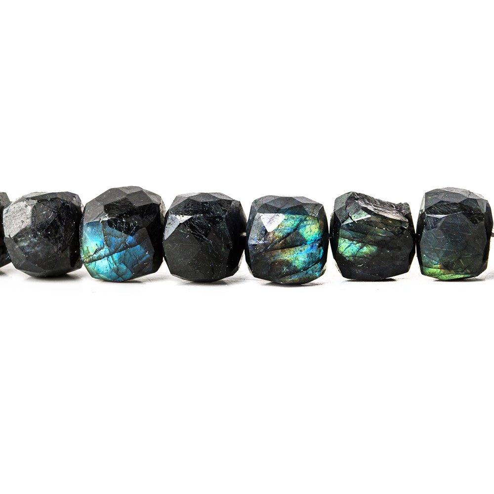 7.5-8mm Indigo Labradorite Faceted Cube Beads 7.5 inch 25 pieces - The Bead Traders