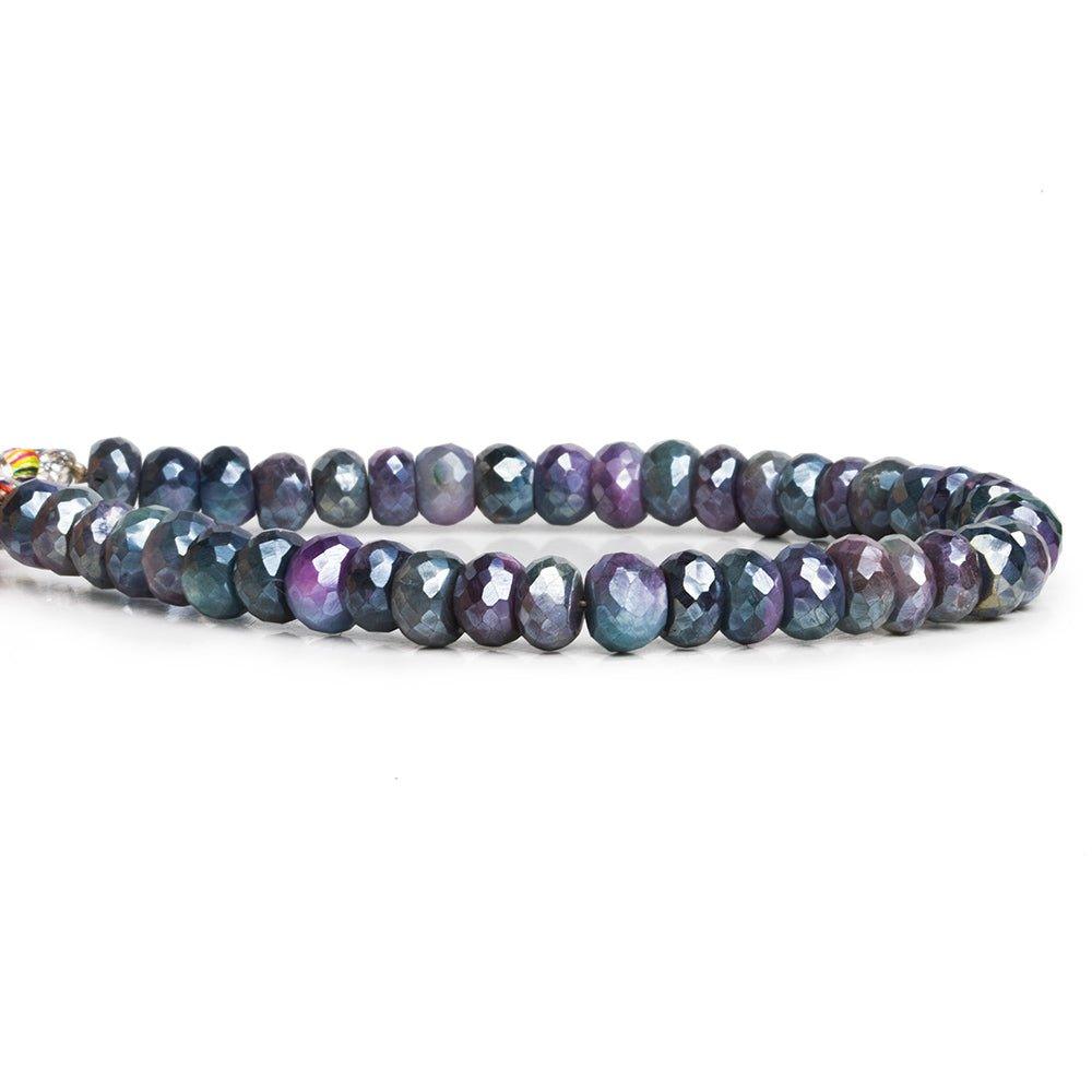 7.5-8mm Mystic Purple Moonstone Faceted Rondelle Beads 8 inch 40pcs - The Bead Traders